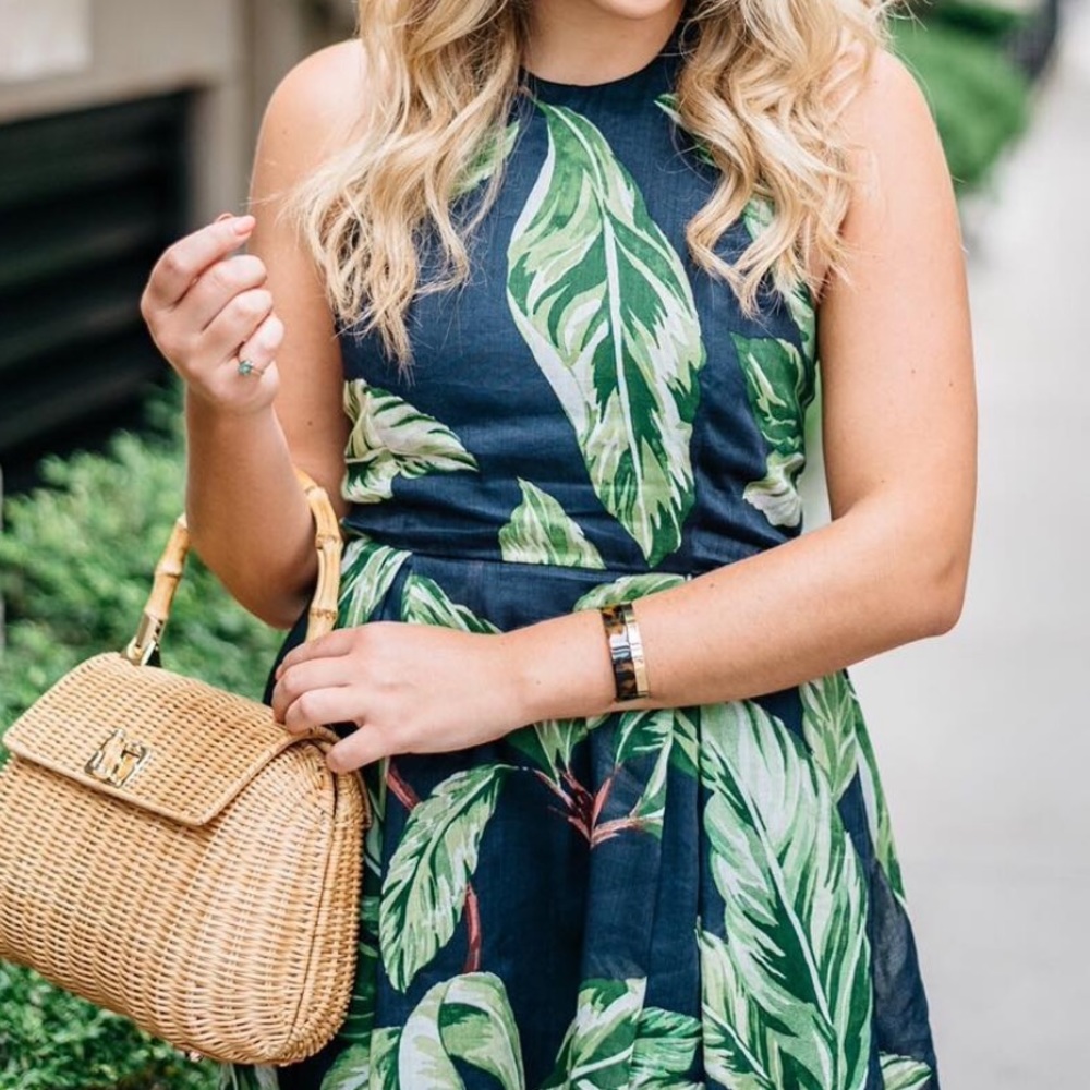 Ann Taylor Palm Leaf Dress